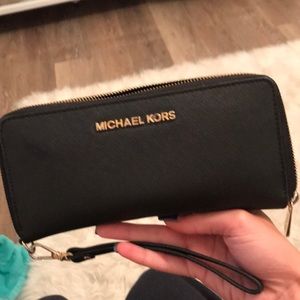 Black Michael Kors wristlet